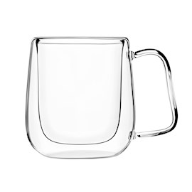 ჭიქების ნაკრები Ardesto AR2625GHP 250ml, 2 pcs Double Wall Borosilicate Glass Mug Set With Handles